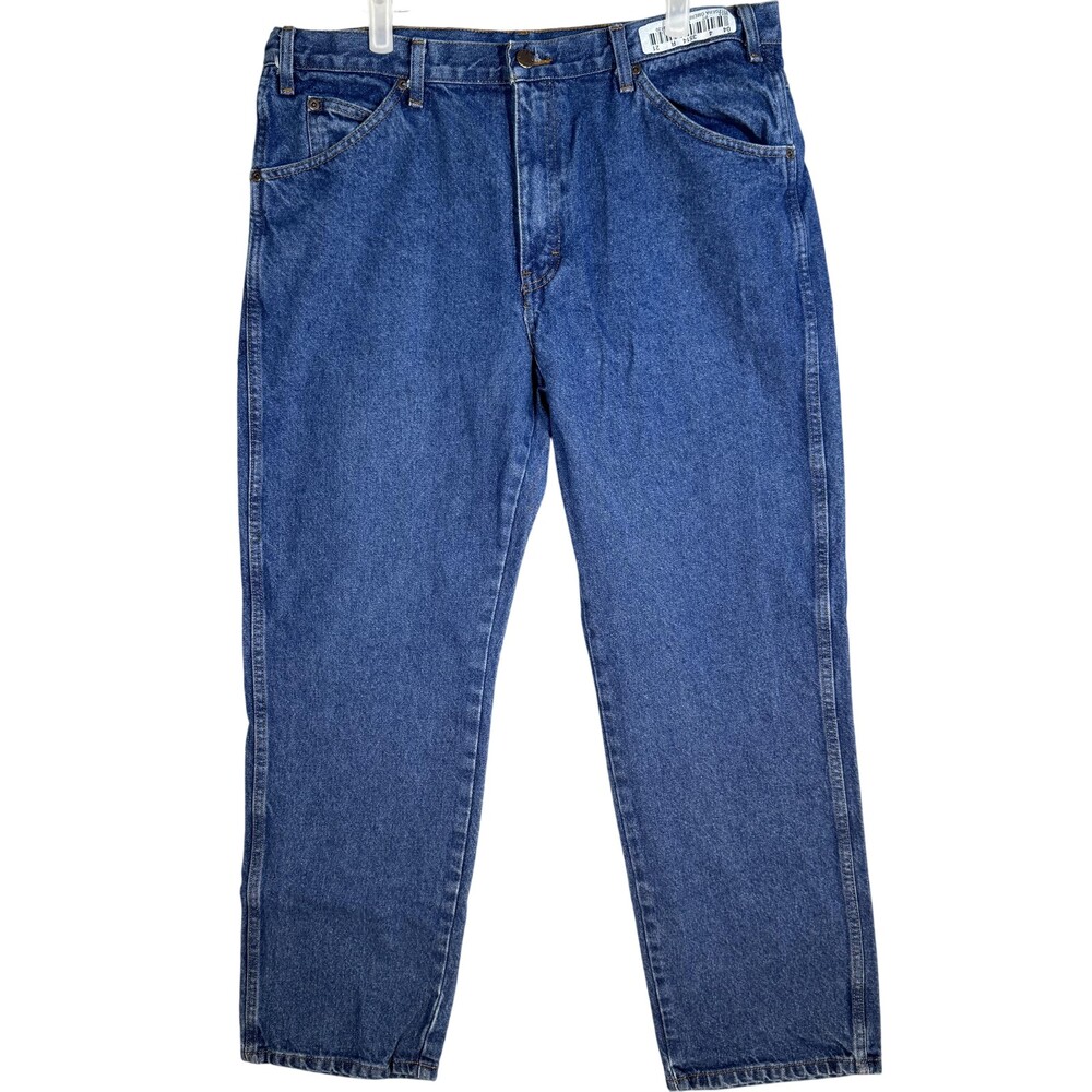 Dickies Jeans Mens 36x30 Blue Straight Leg Workwear 5-Pocket 100% Cotton Denim